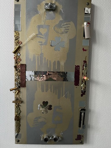 Tableau banksy effet miroir - tableau,