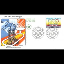 FDC JF - Pays olympiques. Albertville - Barcelone - 19/6/1992 Paris