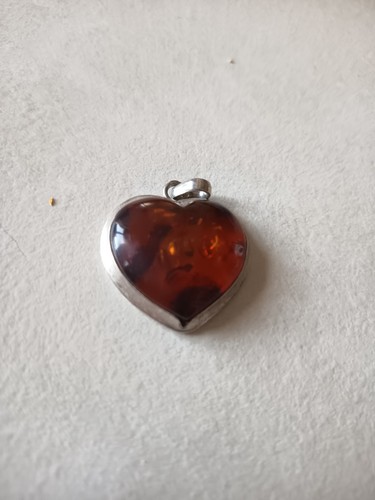 Pendentif argent ambre - pendentif, et
