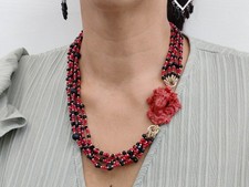 Collier Femme Corail Rouge