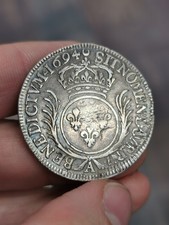 Louis XIV 1/2 écu aux palmes 1694 A Paris.Réformé.