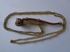 SIFFLET MARIN BOSCO EN LAITON ET CUIVRE AVEC CHAINETTE