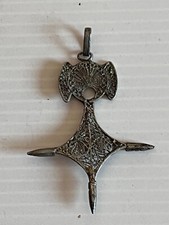 Ancien pendentif  en ARGENT  Croix du sud AGADEZ TOUAREG   vintage