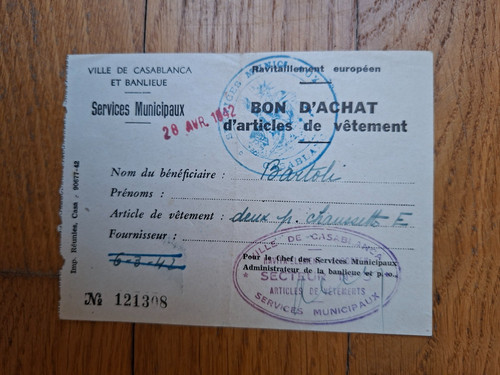 Rationnement bon achat - -, de