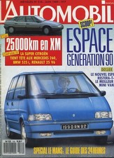 L’AUTOMOBILE MAGAZINE n°516 06/1989 PORSCHE CARRERA 4 R21 TXI MASERATI A6G54 