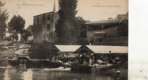Cpa podensac lavoir - lavoir, l