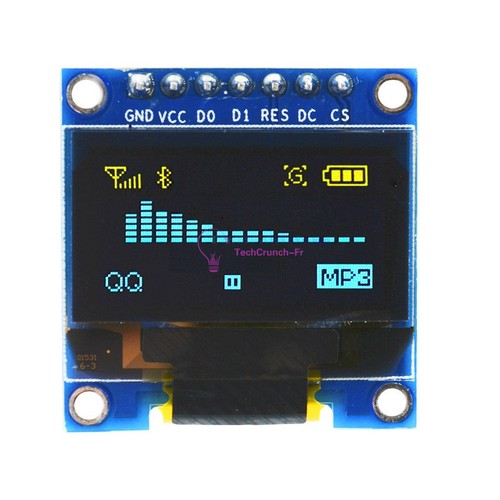 Blue yellow 6pin spi iic - 0.96", blue&yellow