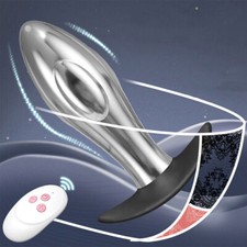 Stainless-Anal-Butt-Plug-Vibrator-Sex-Dildo-Wireless-Prostate-Massage-Adult-Toy