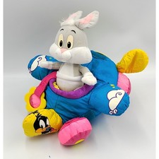Doudou peluche lapin Bug Bunny avec avion en toile BABY LOONEY TUNES  - 33638