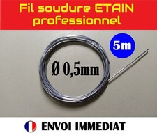 5m / Ø 0,5mm - Fil d'étain professionnel pour soudure au fer à souder