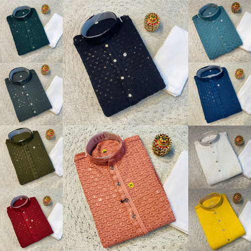 Ensemble kurta pyjama homme - ensemble,