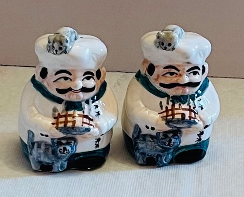 Vintage ceramic chef salt - ceramic,