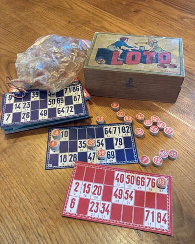 Ancien jeu loto - jouet, en