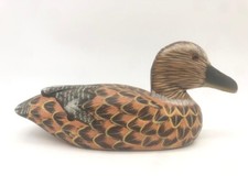 Statue collection de canard en bois peint à la main 22 cm