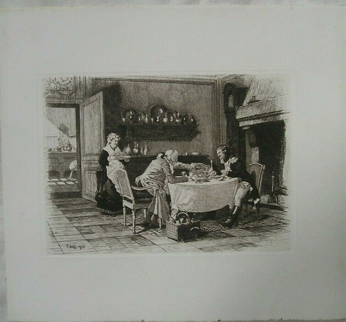 Gravure ancienne jazet - ancienne,