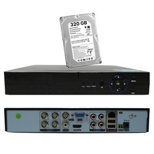 DVR 4 Canaux Entrées 5 MPX Disque Dur 320 Go Hybride AHD IP ANALOGIQUE TVI CVBS