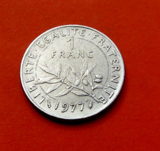 Belle  Pièce de 1 FRANC  1977   SEMEUSE   Type "  ROTY  "  ((  Pièce Fautée ))