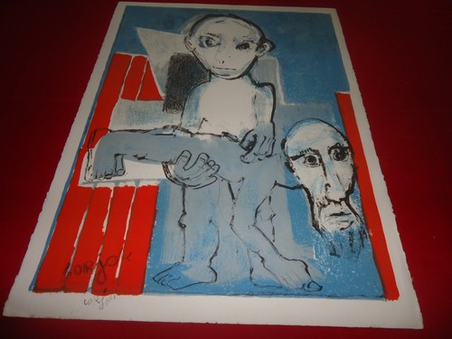 Lithographie signée lorjou - lorjou, et