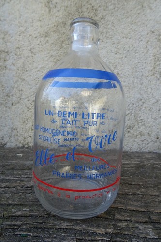Ancienne bouteille lait - bouteille, à.