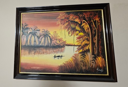 Tableau huile sur - , toile