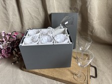 8 verres à vin blanc cristal Lalique France modèle Phalsbourg.