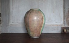 Vase céramique émaillé vert