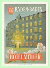 ALLEMAGNE GERMANY DEUTSCHLAND BADEN BADEN  HOTEL MULLER