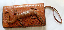 ancienne pochette des années 1930-sac à main femme- cuir exotique-à rénover