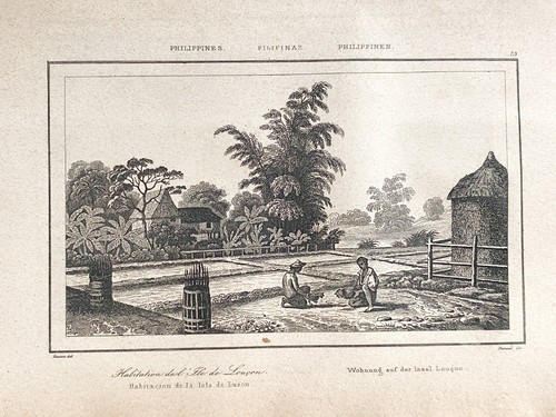 Gravure iles carolines - iles,