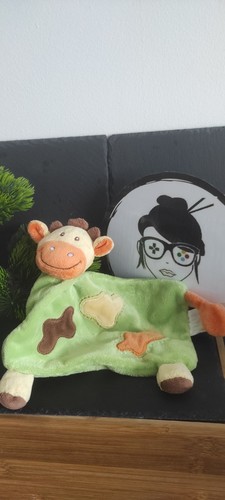 Doudou plat vache girafe - doudou,