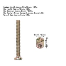 (M6*50mm)10 Ensembles Kit De