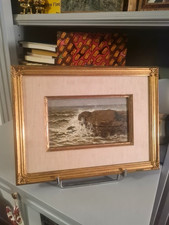 Tableau ancien. Marine. Huile