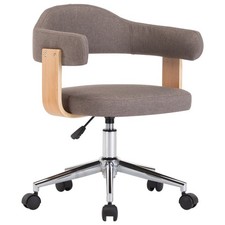 Bois Courbé Chaise Pivotante de Bureau Noir Similicuir Siège Salon vidaXL