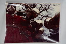 PHOTO Argentique	France	chasse à courre vénerie cheval cor 18X24cm	1970