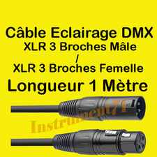1 Câble DMX  XLR 3 Broches