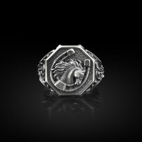 Bague chevalière homme - , fer