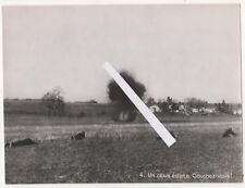 PHOTO WW2 OBUS ECLATE COUCHEZ VOUS troupes BOMBARDEMENT GUERRE 39 45 militaire