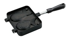 Taiyaki Double en Forme de Poisson Machine À Poêle Fonte Aluminium Direct Flamme