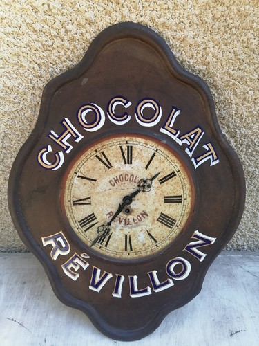Horloge publicitaire chocolat - horloge,