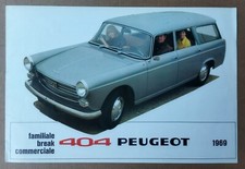 -- CATALOGUE PEUGEOT 404 BREAK / FAMILIALE -- 10 PAGES. 1969