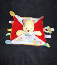 Doudou Plat Winnie L'Ourson Nuage Oiseau DISNEY BABY NICOTOY Attache Tétine TTBE