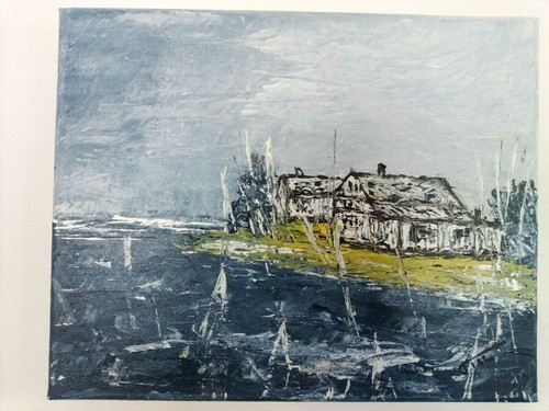 Tableau abstrait acrylique sur