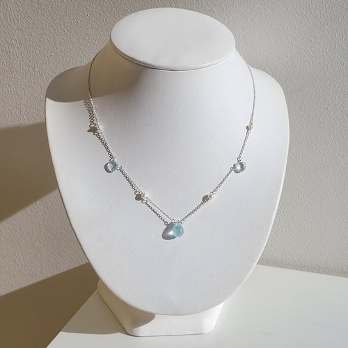 Collier argent pierre - collier,