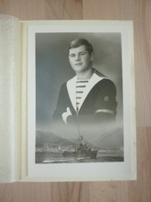 photo d'un marin pompier de Toulon années 1950 bateau