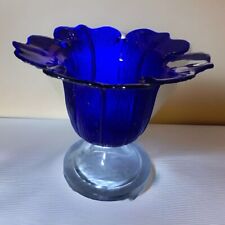 Porte Bougies Ou Vide Poches Bleu De Cobalt