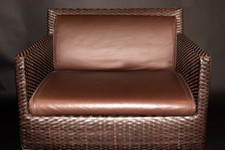 Fauteuil CINNA "ULTIMUM" CUIR BUFFLE PLEINE FLEUR, comme neuf