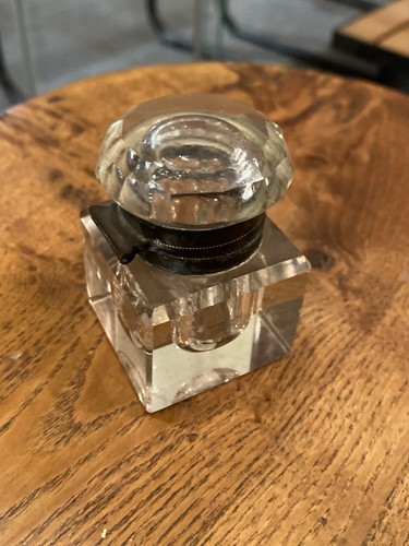 Encrier ancien cristal - encrier,