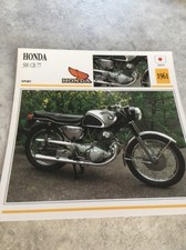 Honda CB 300 CB77 1961 CB300 77 Carte moto Collection Atlas Japon