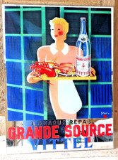 Cadre miroir fixé sous verre