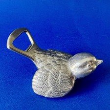 Décapsuleur vintage oiseau métal argenté Western Germany 70s bar decor